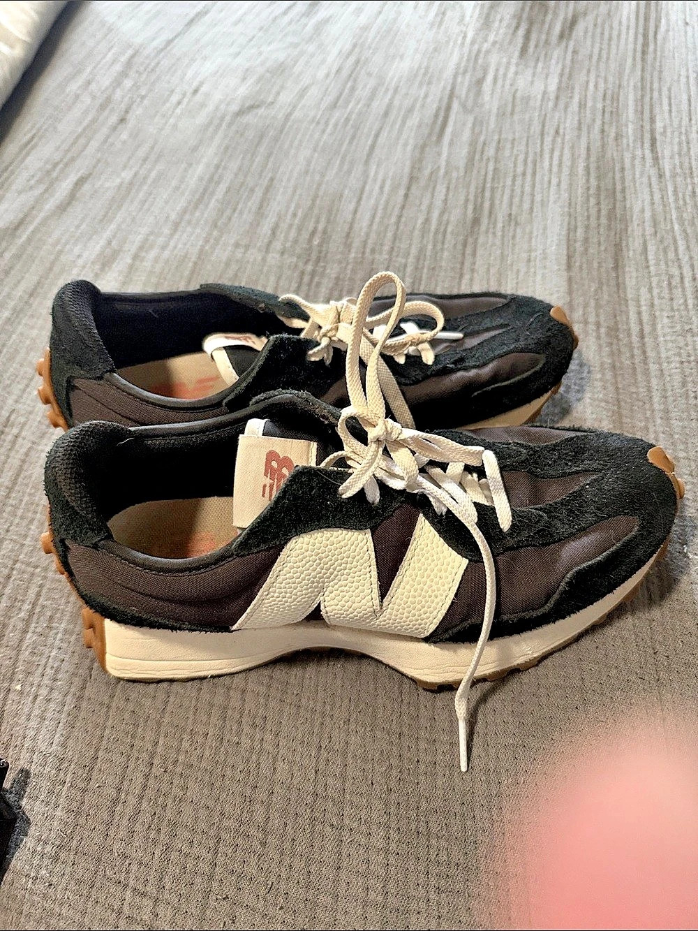 New Balance 327 Black White Sneakers